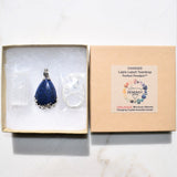 Perfect Pendant - Lapis Lazuli Teardrop Pendant + 20" Chain: ZENERGY GEMS
