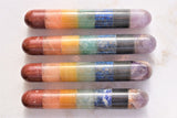 Charged 4.5" 7 Chakra Crystals Massage Wand Crystal Healing Energy REIKI ~70g