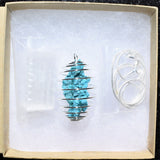 CHARGED Arizona Shattuckite Chrysocola Perfect Pendant + 20" Silver Chain