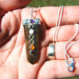 CHARGED 7 Chakra Labradorite Crystal Perfect Pendant + 20" Chain
