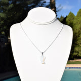 Opalite Crystal Angel Pendant + 20" Silver Chain