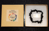 CHARGED Black Tourmaline Crystal Chip Bracelet Polished Stretchy ENERGY REIKI
