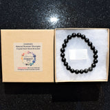 CHARGED Polished Russian Shungite Bracelet Stretchy ENERGY REIKI SYN 12