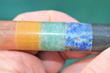 Charged 4.5" 7 Chakra Crystals Massage Wand Crystal Healing Energy REIKI ~70g