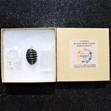 CHARGED Brazilian Black Tourmaline Crystal Perfect Pendant + 20" Silver Chain