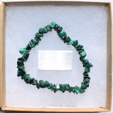 CHARGED Premium Malachite Crystal Chip Stretchy Bracelet Healing Energy REIKI