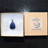 Perfect Pendant - Lapis Lazuli Teardrop Pendant + 20" Chain: ZENERGY GEMS