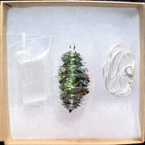 CHARGED USA Grown Bismuth Crystal Perfect Pendant + 20" Silver Chain