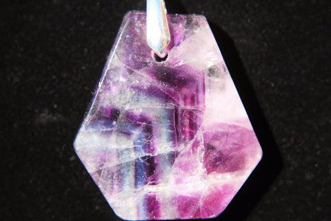 2" CHARGED "SUMO" Rainbow Fluorite Crystal Pendant Healing Energy 120cts USA