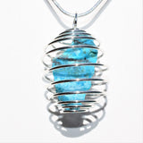 CHARGED Arizona Shattuckite Chrysocola Perfect Pendant + 20" Silver Chain