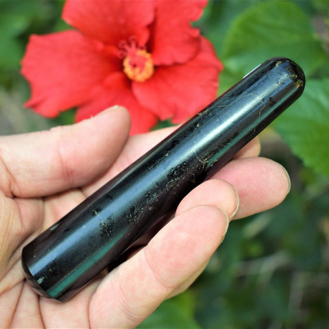 Charged 4" Himalayan Black Tourmaline Massage Wand Crystal Healing Energy ~70g