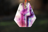 2" CHARGED "SUMO" Rainbow Fluorite Crystal Pendant Healing Energy 120cts USA