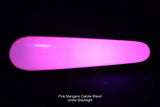 Charged 4" Fluorescent Pink Mangano Calcite Wand Reflexology Massage ~50g