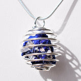 CHARGED Azurite Perfect Pendant ULTIMATE PSYCHIC STONE + 20" Silver Chain