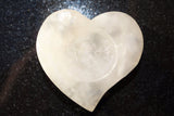 Amazing WHITE Selenite Crystal Heart - Grid Centerpiece POWERFUL: ZENERGY GEMS
