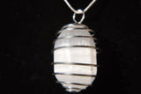 xCHARGED Polished Moroccan Selenite Crystal Perfect Pendant™ 20" 925 Silver Chain