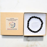 Premium CHARGED Black Tourmaline Crystal 8mm Bead Bracelet Stretchy ENERGY REIKI