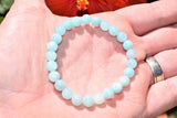 Premium CHARGED Amazonite Crystal 4mm - 8mm Bead Bracelet Stretchy ENERGY REIKI