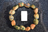 CHARGED Rainforest Rhyolite Crystal Bracelet Polished Stretchy ENERGY REIKI