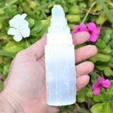 6.0" Tower of Divine Mind Selenite Healing Crystal 475g [1] : ZENERGY GEMS