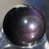 CHARGED Rainbow Obsidian Hand-Polished Sphere Perfect Pendant + 20" Chain