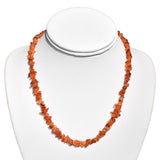 CHARGED Carnelian Agate Crystal Chip 18" Necklace Polished ENERGY REIKI