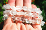 CHARGED Amplifier Quartz Crystal Bracelet Tumble Polished Stretchy REIKI Healing