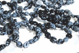 CHARGED Snowflake Obsidian Crystal Bracelet Tumble Polished Stretchy REIKI WOW!