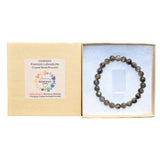 CHARGED Premium Labradorite Crystal Bead Bracelet Stretchy Healing Energy REIKI