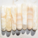 CHARGED Honey Calcite 4.0" Wand Reflexology Massage Crystal Energy Healing 102g