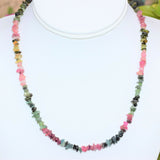 CHARGED Rainbow Tourmaline Crystal 18" Necklace Healing Energy REIKI WOW!!!