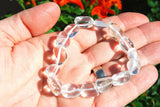 CHARGED Amplifier Quartz Crystal Bracelet Tumble Polished Stretchy REIKI Healing