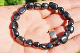 CHARGED Hematite Crystal Bracelet Tumble Polished Stretchy ENERGY REIKI WOW!!!