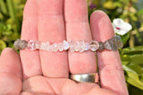 CHARGED Moonstone Labradorite Crystal Stretchy Bracelet w / Quartz REIKI Energy!