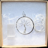 CHARGED Amplifier (Clear) Quartz Tree of Life Perfect Pendant 20" Silver Chain