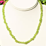 CHARGED Peridot Crystal Chip 18" Necklace Polished ENERGY REIKI