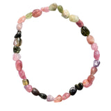 Premium CHARGED Natural Rainbow Tourmaline Crystal Bracelet Stretchy REIKI