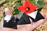 [1] Charged 2" (50mm) Black Tourmaline Pyramid Crystal Healing Energy ~106g