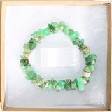 Premium CHARGED Chrysoprase Crystal Chip Stretchy Bracelet REIKI Energy!