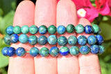 Premium CHARGED Chrysocolla Crystal 8mm Bead Bracelet Stretchy ENERGY