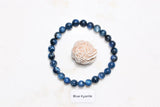 Premium CHARGED Blue Kyanite Crystal 4mm-7mm Bead Bracelet Stretchy ENERGY REIKI