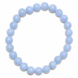 Premium CHARGED Angelite Crystal 8mm Bead Bracelet Stretchy ENERGY REIKI