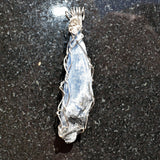 CHARGED REIKI Wrapped Brazilian Blue Kyanite Perfect Pendant + 20" Chain