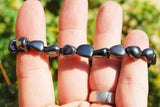 CHARGED Hematite Crystal Bracelet Tumble Polished Stretchy ENERGY REIKI WOW!!!