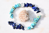 CHARGED Lapis Lazuli AZ Turquoise Crystal Bracelet w / Quartz REIKI Energy!