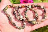 CHARGED Rainforest Rhyolite Crystal Bracelet Polished Stretchy ENERGY REIKI