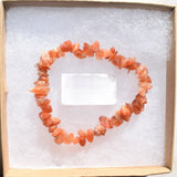 Premium CHARGED Sunstone Crystal Chip Stretchy Bracelet REIKI