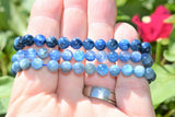 Premium CHARGED Blue Kyanite Crystal 4mm-7mm Bead Bracelet Stretchy ENERGY REIKI