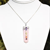 CHARGED 7 Chakra Himalayan Pink Opal Crystal Perfect Pendant + 20" Chain