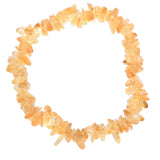 [2 PCS] Premium CHARGED Citrine Crystal Chip Stretchy Bracelets Healing Energy!